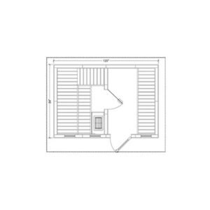 7′ x 10′ Euro Sauna w/Changing Room For Sale